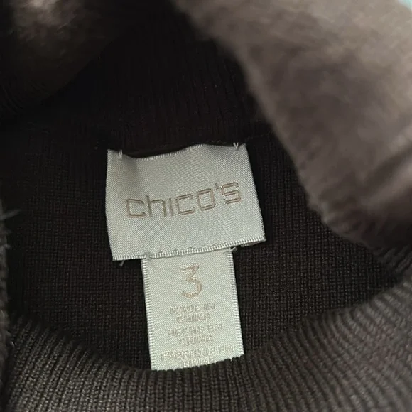 Chico’s brown turtleneck sweater - Picture 2 of 4